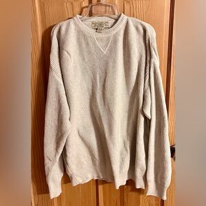 Sunny’s Rugged Wear 100% Cotton Boxy VTG Cream Sweater L (Oversized 27” P2P) 80s